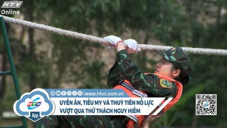 Xem Show CLIP HÀI Uyển Ân, Tiểu My và Thuỳ Tiên nỗ lực vượt qua thử thách nguy hiểm HD Online.